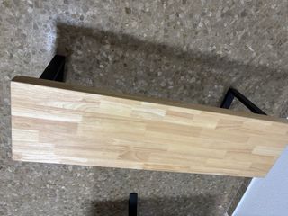 Conjunto mesas y banco de pino