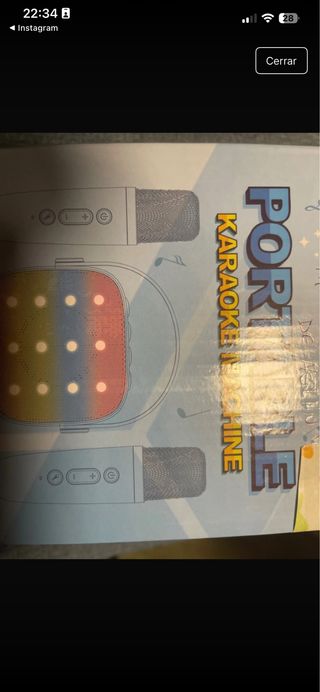 Máquina Karaoke Portátil Multicolor