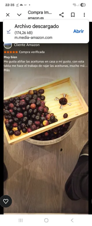 Utensilio para rajar aceitunas