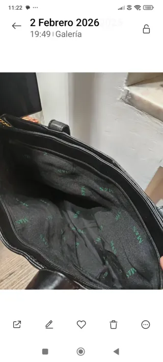 Bolso grande negro con monedero
