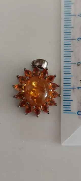 Colgante Plata 925 Sterling silver con Ámbar