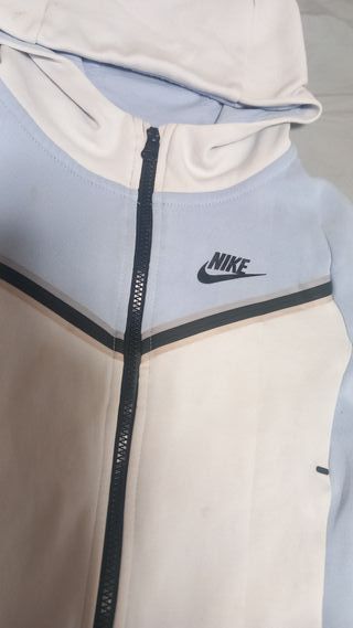 Nike Tech Fleece Sudadera Azul y Blanca