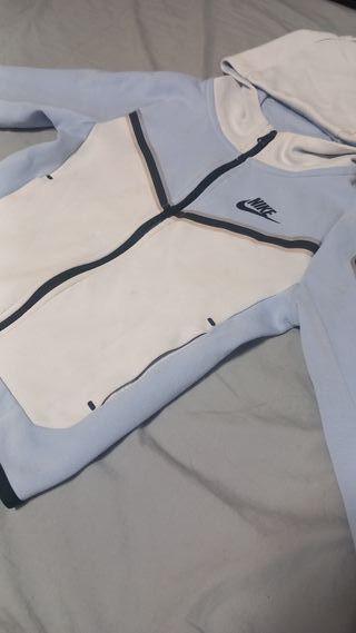 Nike Tech Fleece Sudadera Azul y Blanca