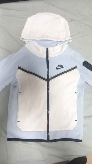 Nike Tech Fleece Sudadera Azul y Blanca
