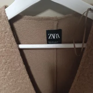 Chaleco largo Zara beige lana Talla S