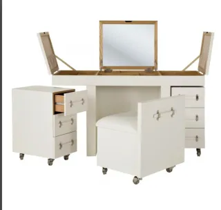 Móvel Make Up Diva Croco Branco KARE