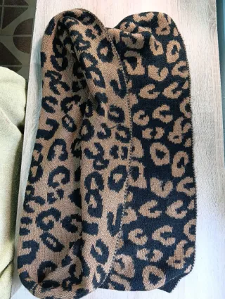 Bufanda reversible estampado leopardo