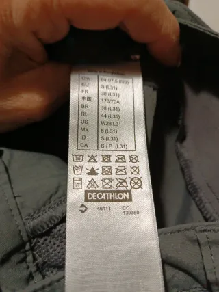 Pantaloni da escursionismo Quechua grigi