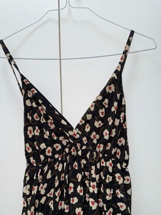 Abito lungo estivo floreale nero