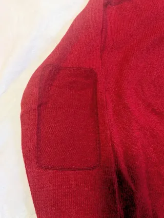 Maglione lana collo alto vintage rosso