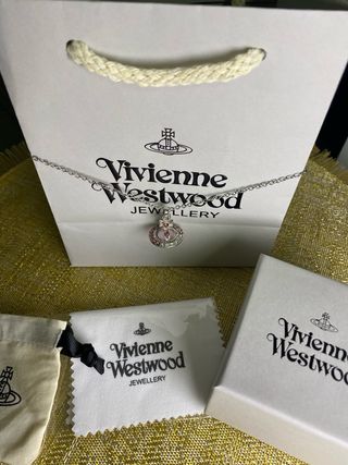 Collar Vivienne Westwood Orb Rosa y Plata