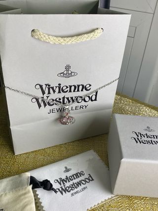 Collar Vivienne Westwood Orb Rosa y Plata