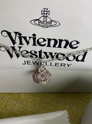 Collar Vivienne Westwood Orb Rosa y Plata