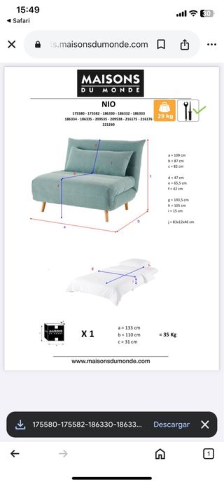 Butaca cama