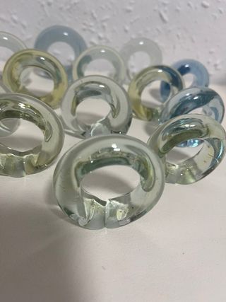 14 servilleteros vidrio colores