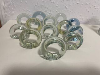 14 servilleteros vidrio colores