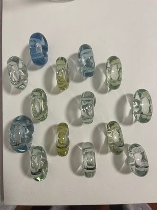 14 servilleteros vidrio colores