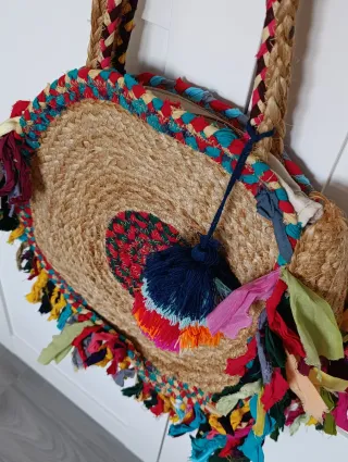 Bolso Rafia Boho Multicolor