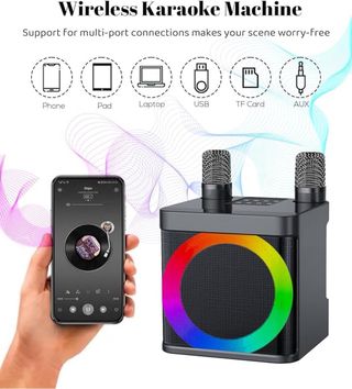 Máquina Karaoke con 2 Micrófonos