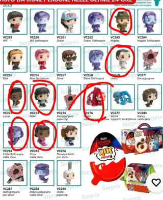 Kinder Joy Stranger Things Funko Pop