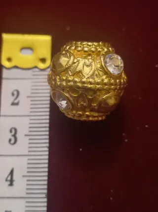 Set 32 perle metallo e strass