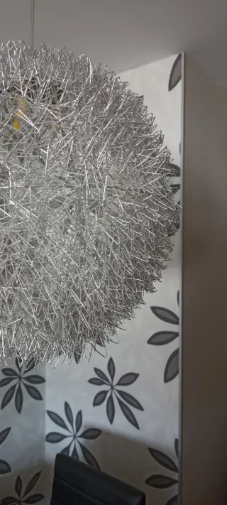 Lámpara de techo colgante plateada