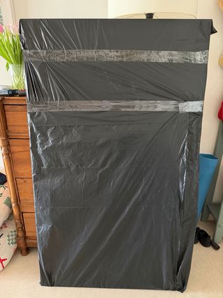 Mesa de exterior madera y metal