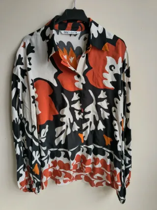 Conjunto Zara Estampado Camisa y Pantalón