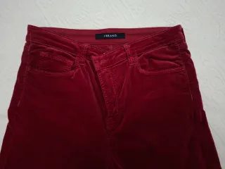 Pantalón J Brand Terciopelo Burdeos