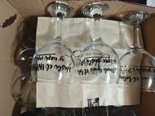 20 Copas de combinado de cristal