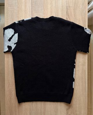 Jersey punto blanco y negro estilo gráfico Talla S