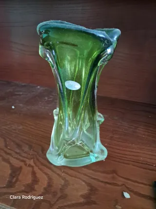 Jarrón Cristal Murano Verde