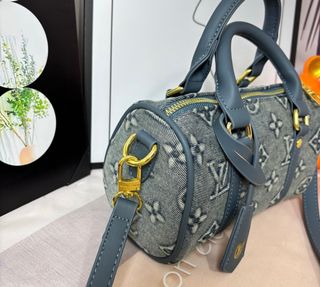 Bolso Monogram Denim Azul con correa