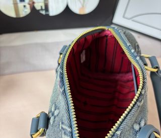 Bolso Monogram Denim Azul con correa