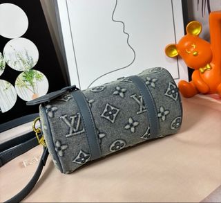 Bolso Monogram Denim Azul con correa