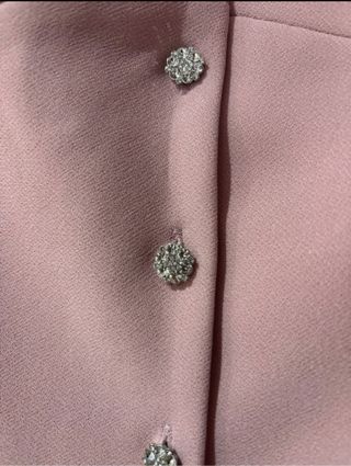 Top Zara Rosa Botones Joya