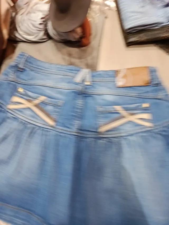 Falda vaquera con volantes Talla 38