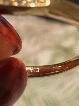 Anillo de compromiso oro laminado 14K