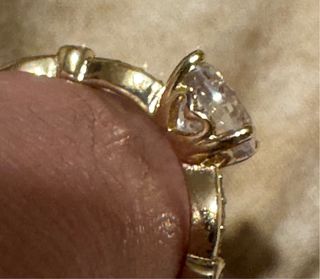 Anillo de compromiso oro laminado 14K