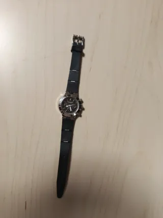 Reloj Bulgari Negro y Plateado