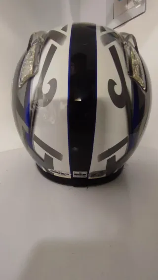 Casco moto LEM nero, blu, bianco