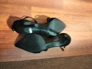 Zapatos Massimo Dutti T-Strap Tacón Negro