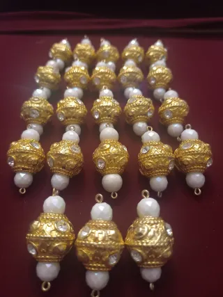 Set 23 perle metallo e vetro