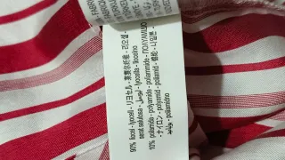 Camisa Zara Rayas Rojas y Blancas Talla XL