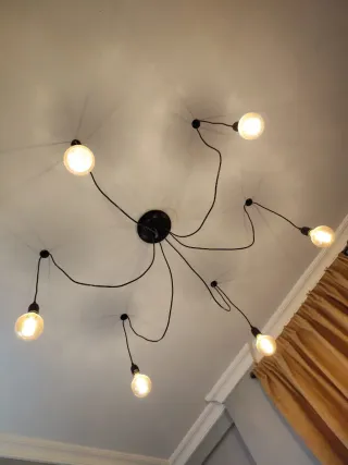 Lámpara araña industrial 6 brazos