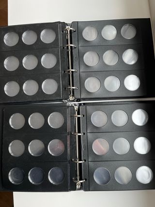 Álbumes monedas Filober + hojas pardo claraboya