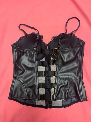 Bustier Hunkemöller Negro Encaje y Cremallera