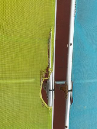 Tumbonas de playa - verde y azul.