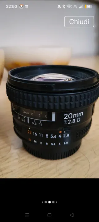 Obiettivo Nikon 20mm 1:2.8 D