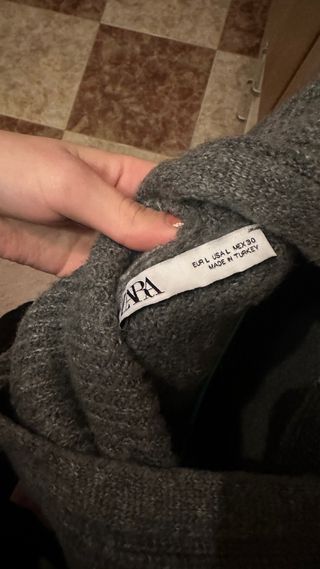 Sudadera Zara Punto Gris